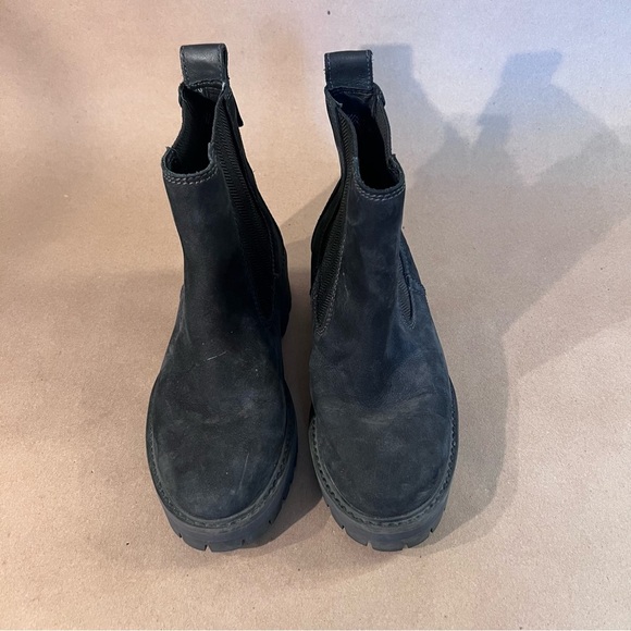 Timberland Courmayeur Valley Chelsea Boots Nubuck Leather Booties Black SizeUS 6 - Picture 3 of 12